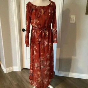 Wrapper Floral Design Dress, Size Small, Color Multi Colored